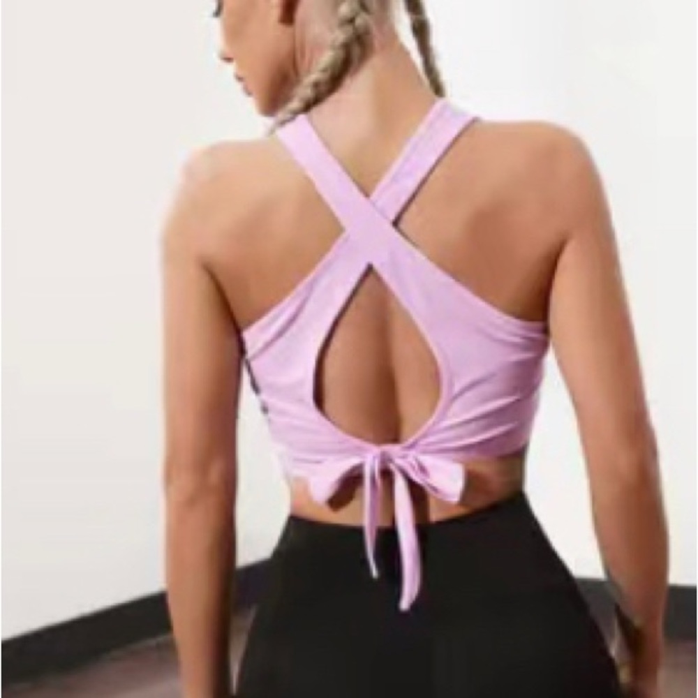 NEW WOMENS CROP YOGA TOP IN BEAUTIFUL VIOLET💕